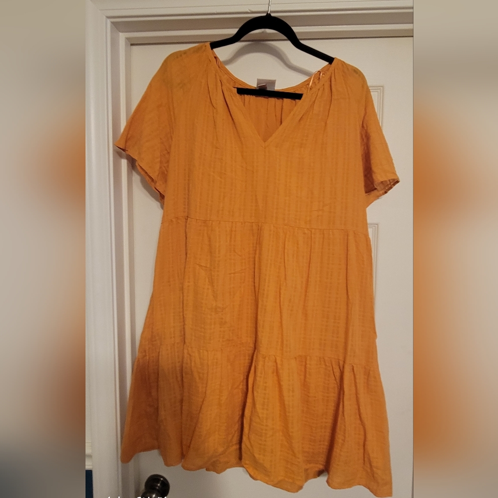 Knox rose mustard babydoll dress